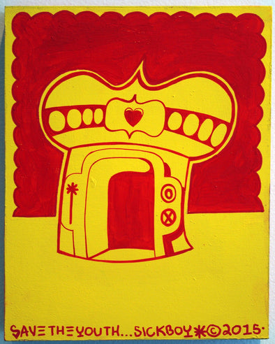 Sickboy "Temple 2" Acrylic on wood Vertical Gallery 