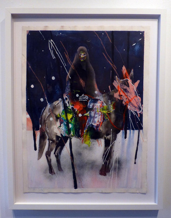 Acrylic, Spray Paint And Color Pencil - TWOONE "BLACKHORSE 2"
