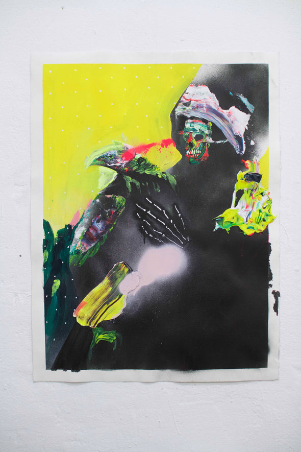 Acrylic, Spray Paint And Color Pencil - TWOONE "EAGLE HANDLER"