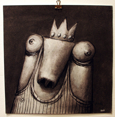 Ador "Un Prince" Charcoal on paper Vertical Gallery 