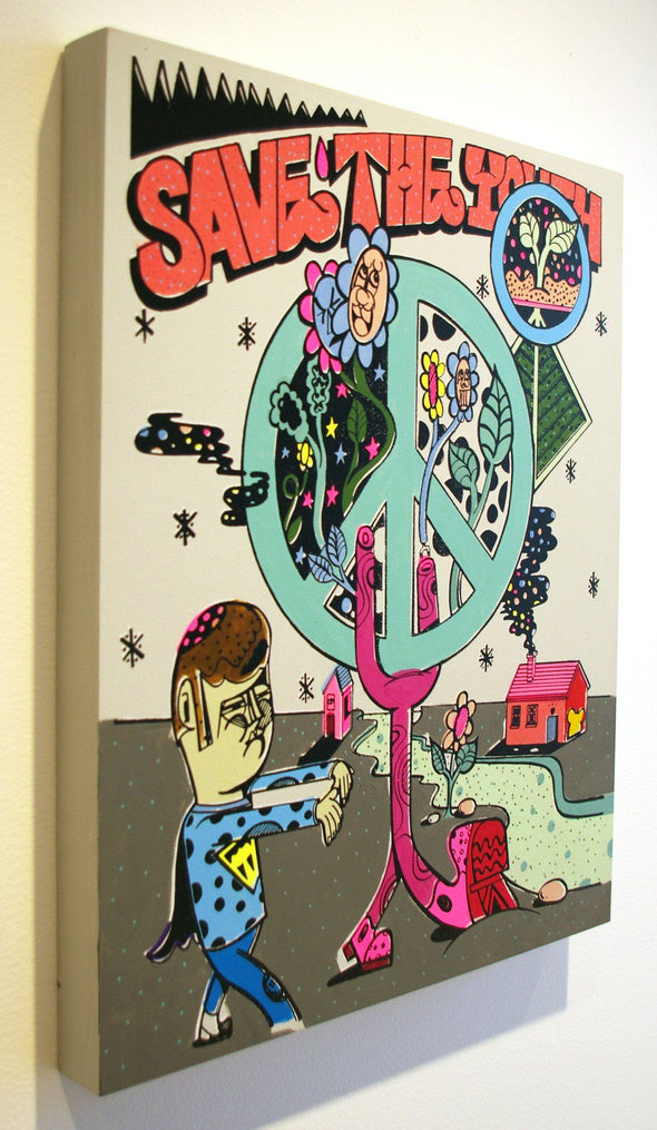 Sickboy "Peaceful 2" Hand Painted Multiple Vertical Gallery 