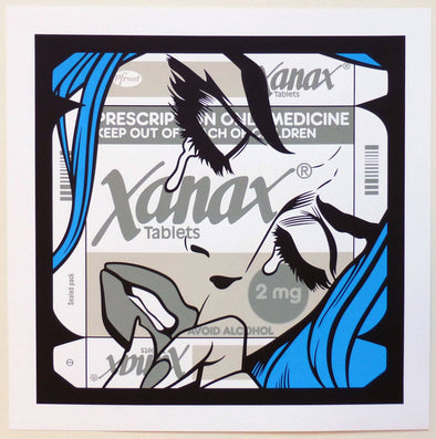 Hand Pulled Screen Print - Ben Frost "Xanax (grey Variant)" Print