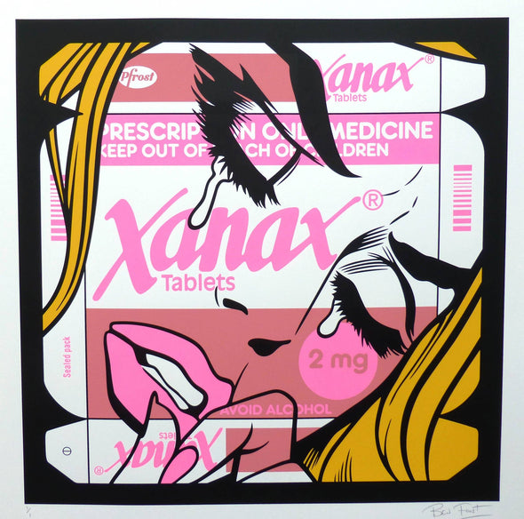 Hand Pulled Screen Print - Ben Frost "Xanax Unique Variants 9" Print