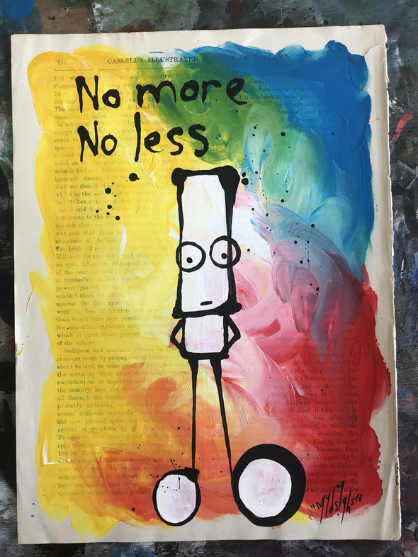 Ink And Acrylic - My Dog Sighs "No More, No Less."