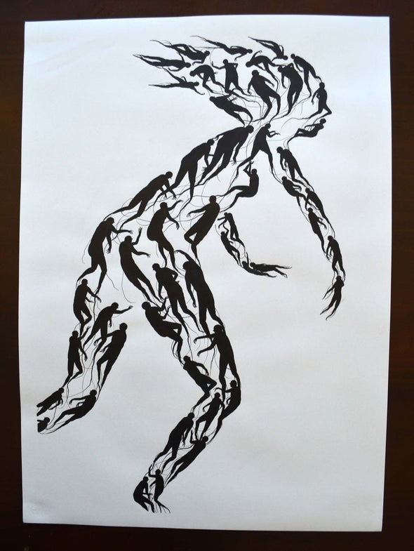 David de la Mano "Florencia" Ink on paper Vertical Gallery 