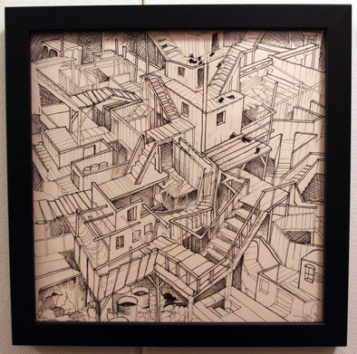 Xenz "Maze sketch 3" Ink on paper -------- 