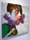 Mixed Media, Acrylic, Spray Paint, Paper - Dain "Purple Flawless Couture"