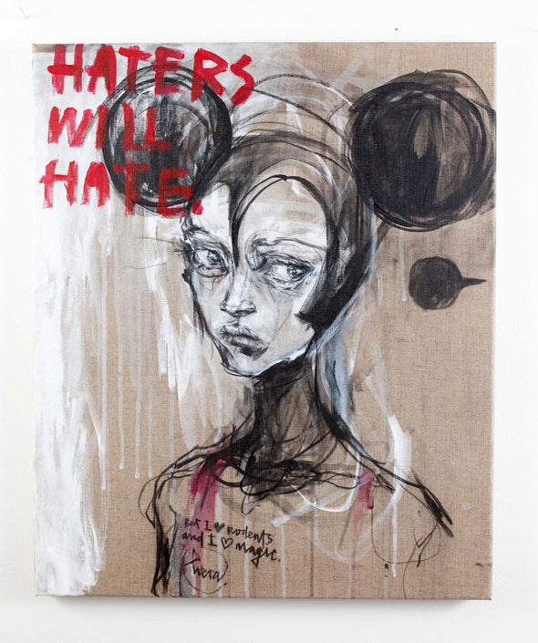 Hera “Haters will hate. But I love rodents and I love magic.” Mixed Media Vertical Gallery 