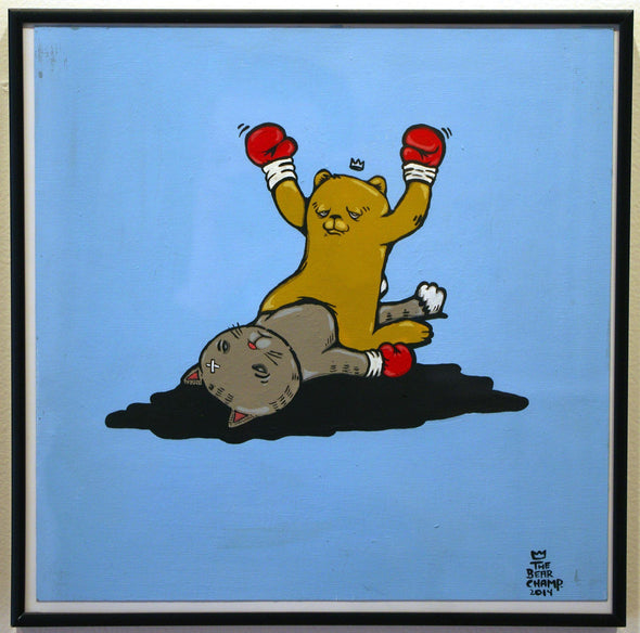 JC Rivera "Beat the Pussy up, Call me Larry Holmes" Mixed Media -------- 