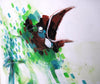 Michael Cain "Bird With Bronze" Mixed Media -------- 