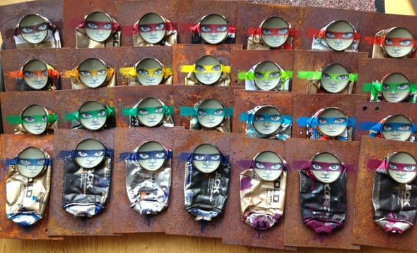 My Dog Sighs "Our lips are sealed. 22." Mixed Media -------- 