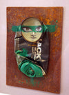 My Dog Sighs "Our lips are sealed (Green/Black)" Mixed Media Vertical Gallery 