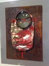 My Dog Sighs "Our lips are sealed (Red/Gold)" Mixed Media Vertical Gallery 