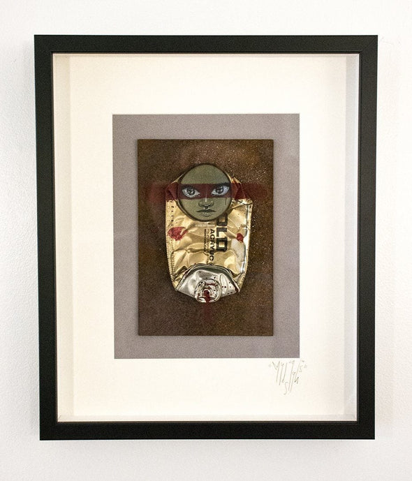 My Dog Sighs "Our lips are sealed (Red/Purple/Brown-Gold)" Mixed Media Vertical Gallery 