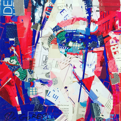 Derek Gores "The World Rumbled" Mixed Media on Canvas Vertical Gallery 