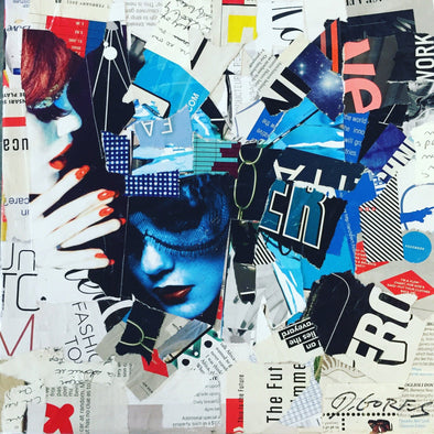 Derek Gores "Voices Carry" Mixed Media on Canvas Vertical Gallery 