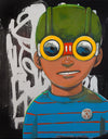 Hebru Brantley "Ballot Tampering Vote For Me" Mixed Media on Canvas Vertical Gallery 
