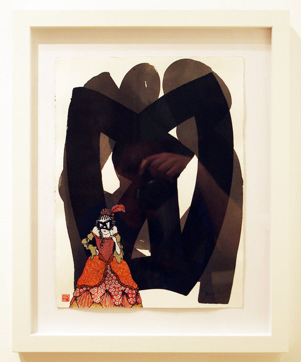 Ella & Pitr "Derrière mon loup" Mixed Media on Paper Vertical Gallery 
