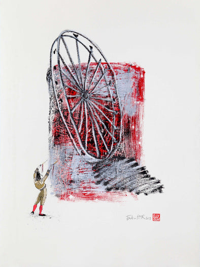 Ella & Pitr "La roue" Mixed Media on Paper Vertical Gallery 