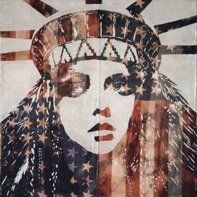 Pam Glew “Liberty (Follow the Sun)” Mixed Media Vertical Gallery 