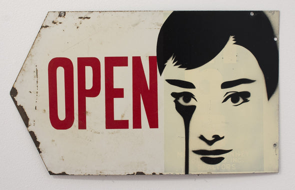 Mixed Media - Pure Evil "Audrey Open – Realtors Sign"