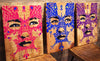 Stinkfish "Bogota Downtown Girl" Mixed Media Stencil on Wood -------- 
