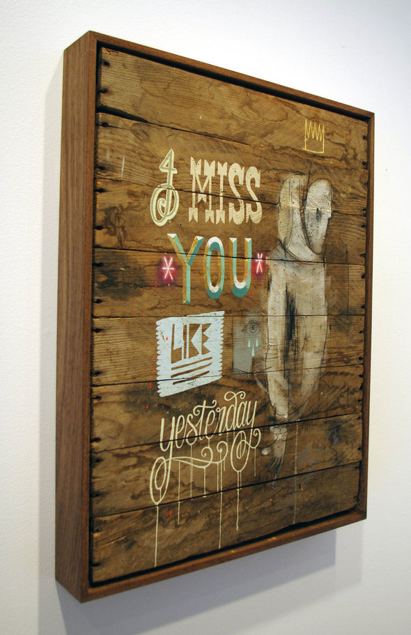 Word To Mother "Miss You Like Yesterday" Mixed Media Vertical Gallery 