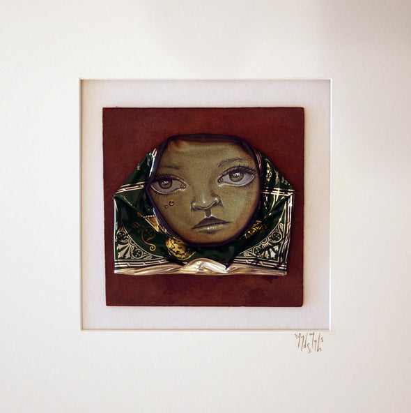 My Dog Sighs "You're such a beautiful freak" Painted found cans -------- 