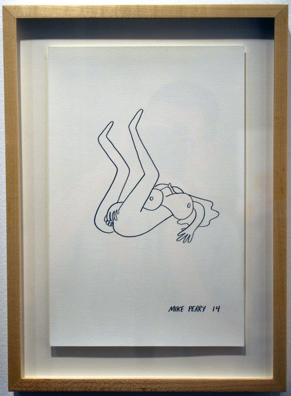 Mike Perry "Bashfully undressed natural" Pencil on paper Vertical Gallery 