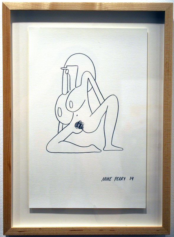 Mike Perry "Catcher of gentle monotype breathing" Pencil on paper Vertical Gallery 