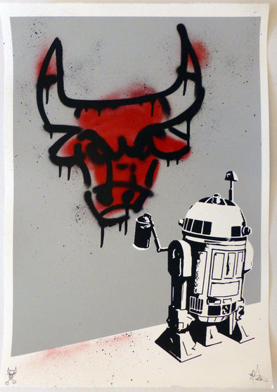 RYCA "Hand Finished Chicago Bulls" print Vertical Gallery 