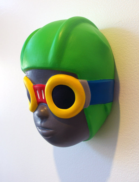 Hebru Brantley "Green Fly" Resin and acrylic Vertical Gallery 