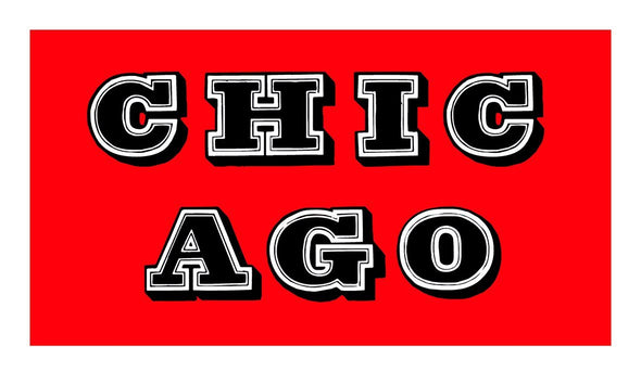 Screen Print - Ben Eine "Chicago (Red)"