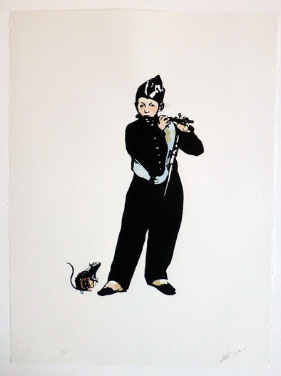 Screen Print - Blek Le Rat "Special Edition Hand-finished The Piedpiper 1"