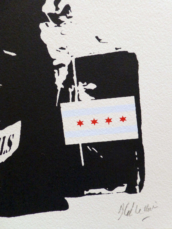 Screen Print - Blek Le Rat "The Man Who Walks Through Walls (Chicago)"