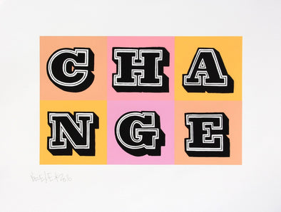EINE "CHANGE (orange)" Screen Print Screen Print Vertical Gallery 