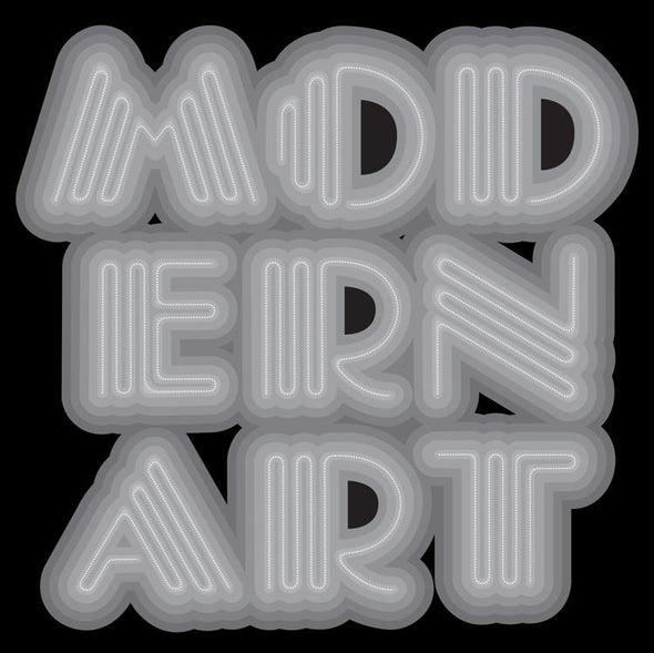 EINE "Modern Art Neon Grey Edition" Framed Screen Print Vertical Gallery 
