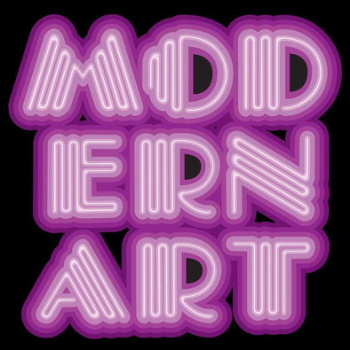 EINE "Modern Art Neon Purple Edition" Screen Print Vertical Gallery 