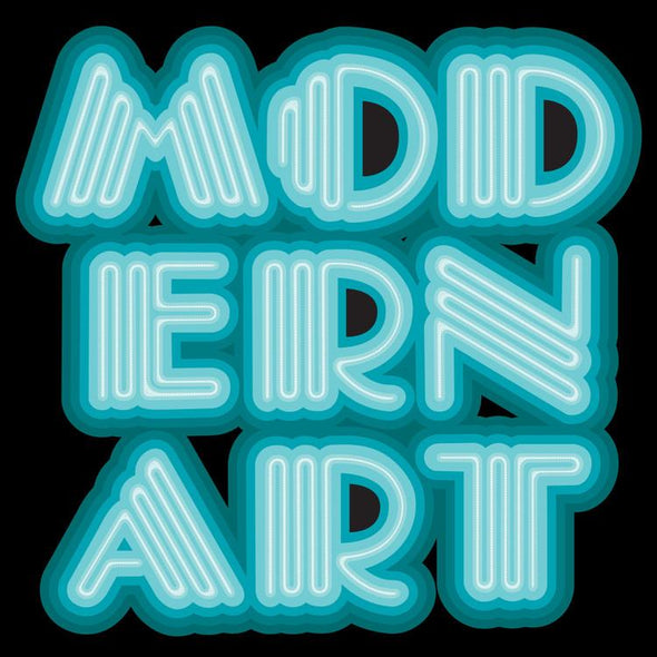 EINE "Modern Art Neon Teal Edition" Screen Print Vertical Gallery 