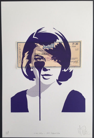 Screen Print - Pure Evil Christopher Walken's Nightmare - Natalie Wood (Chicago - San Francisco Edition)