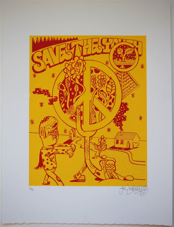 Sickboy "Peaceful" Limited Edition Screen Print Screen Print Vertical Gallery 