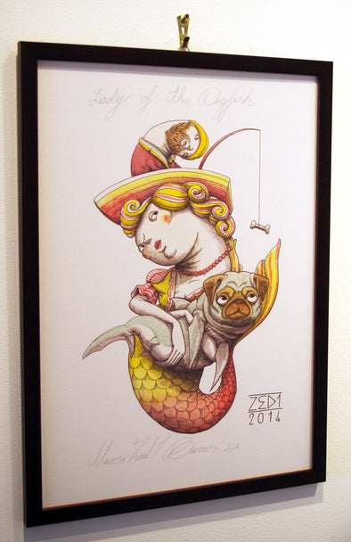 Zed1 "Lady of the Dogfish 4 of 4" Screen Print -------- 