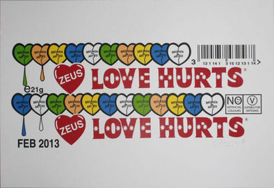 Zeus "Love Hurts" Screen Print Vertical Gallery 