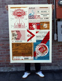 Shepard Fairey "Station to Station 3" Large Format Print Screen Print -------- 