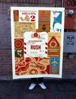 Shepard Fairey "Station to Station 4" Large Format Print Screen Print -------- 