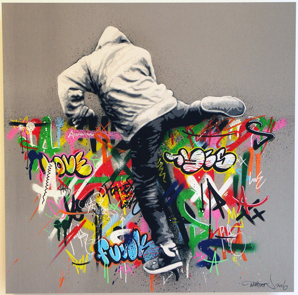 Martin Whatson "Climber" Spray paint and acrylic on aluminum Vertical Gallery 
