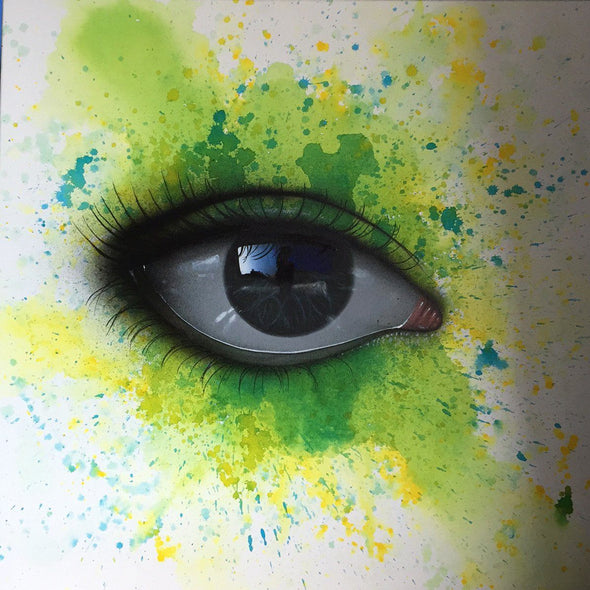 My Dog Sighs "The fire inside keeps burning out" Spray paint and acrylic on canvas Vertical Gallery 