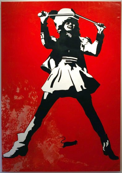 Spray Paint On Canvas - Blek Le Rat "Resist"