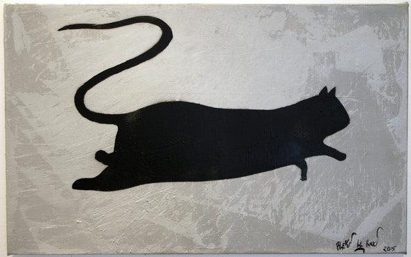 Blek Le Rat "Untitled" Spray paint on canvas Vertical Gallery 