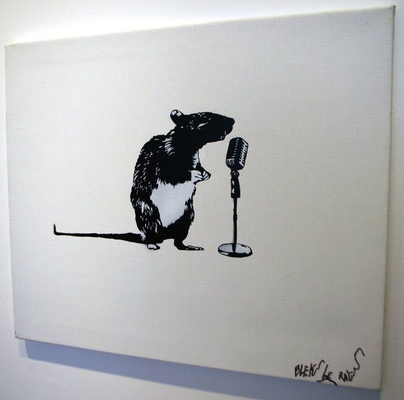 Blek Le Rat "Untitled" Spray paint on canvas Vertical Gallery 